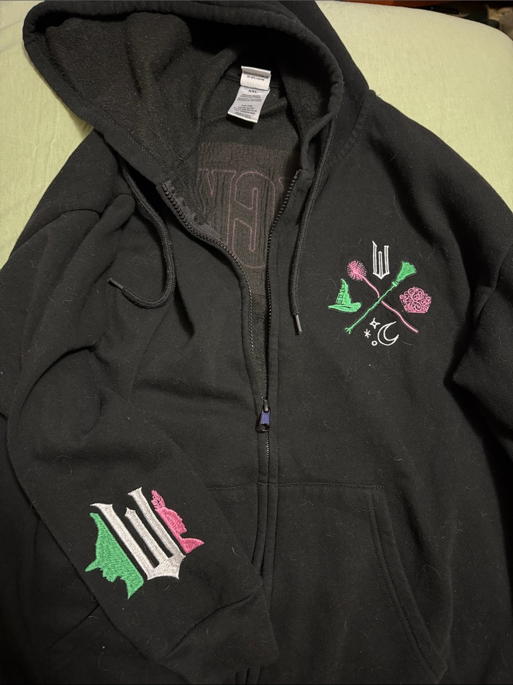 Wicked Zip-Up Hoodie with embroidery